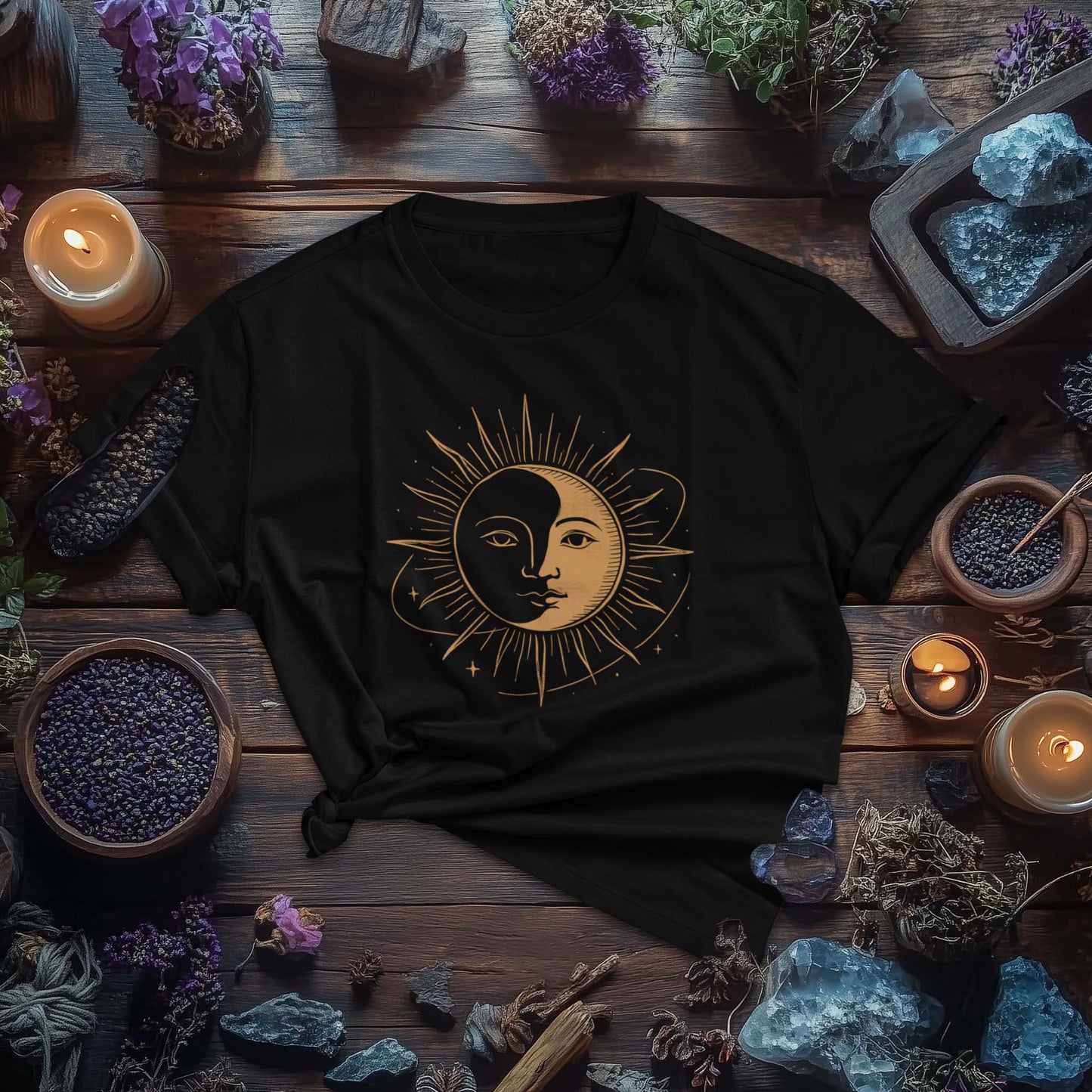 Sun‑Moon Mask T-Shirt