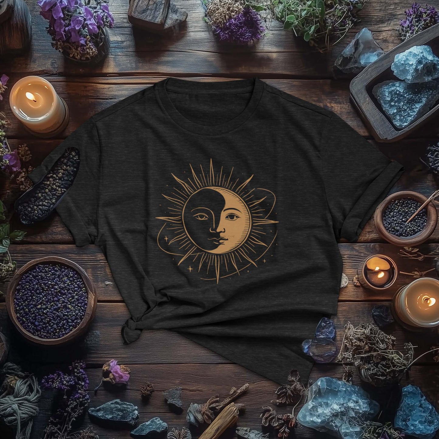 Sun‑Moon Mask T-Shirt