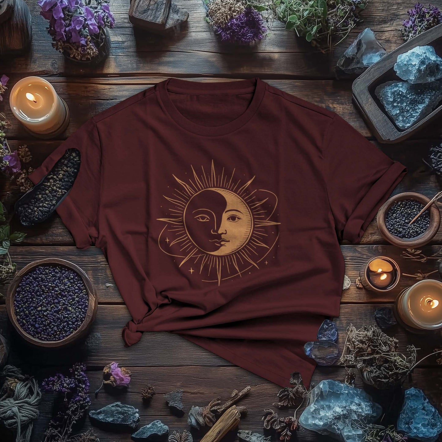 Sun‑Moon Mask T-Shirt