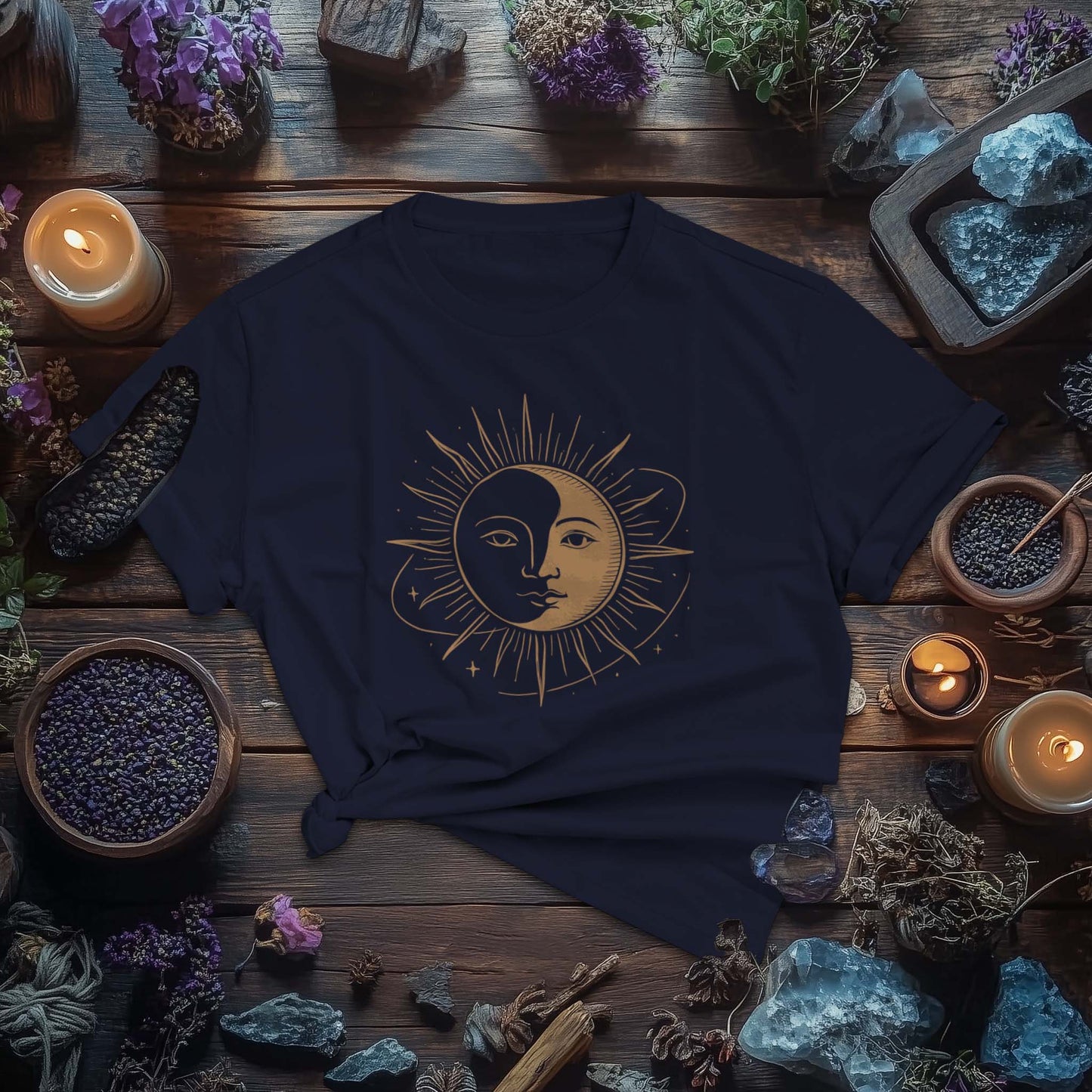 Sun‑Moon Mask T-Shirt